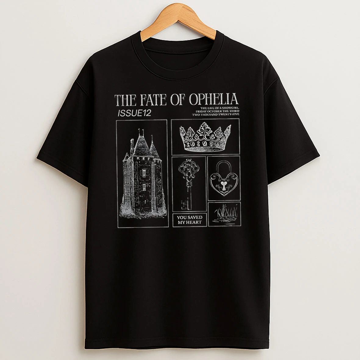 Shakespeare The Fate Of Ophelia In My Showgirl Era Pearls Concert T Shirt
