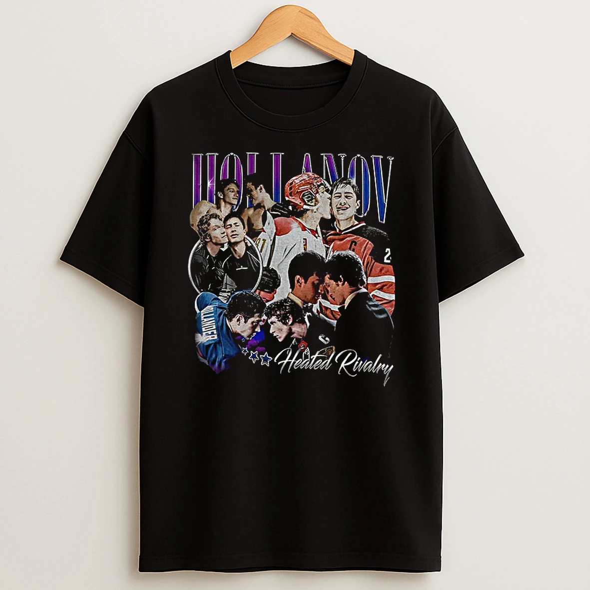 Shane Hollander Ilya Rozanov Heated Rivalry Inspired Hudson Williams Connor Storrie Bootleg 90s T Shirt