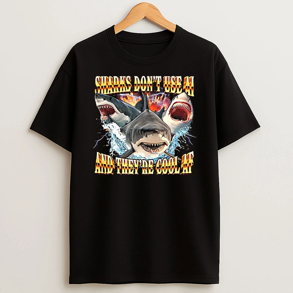 Sharks Dont Use Ai And Theyre Cool Af Graphic T Shirt