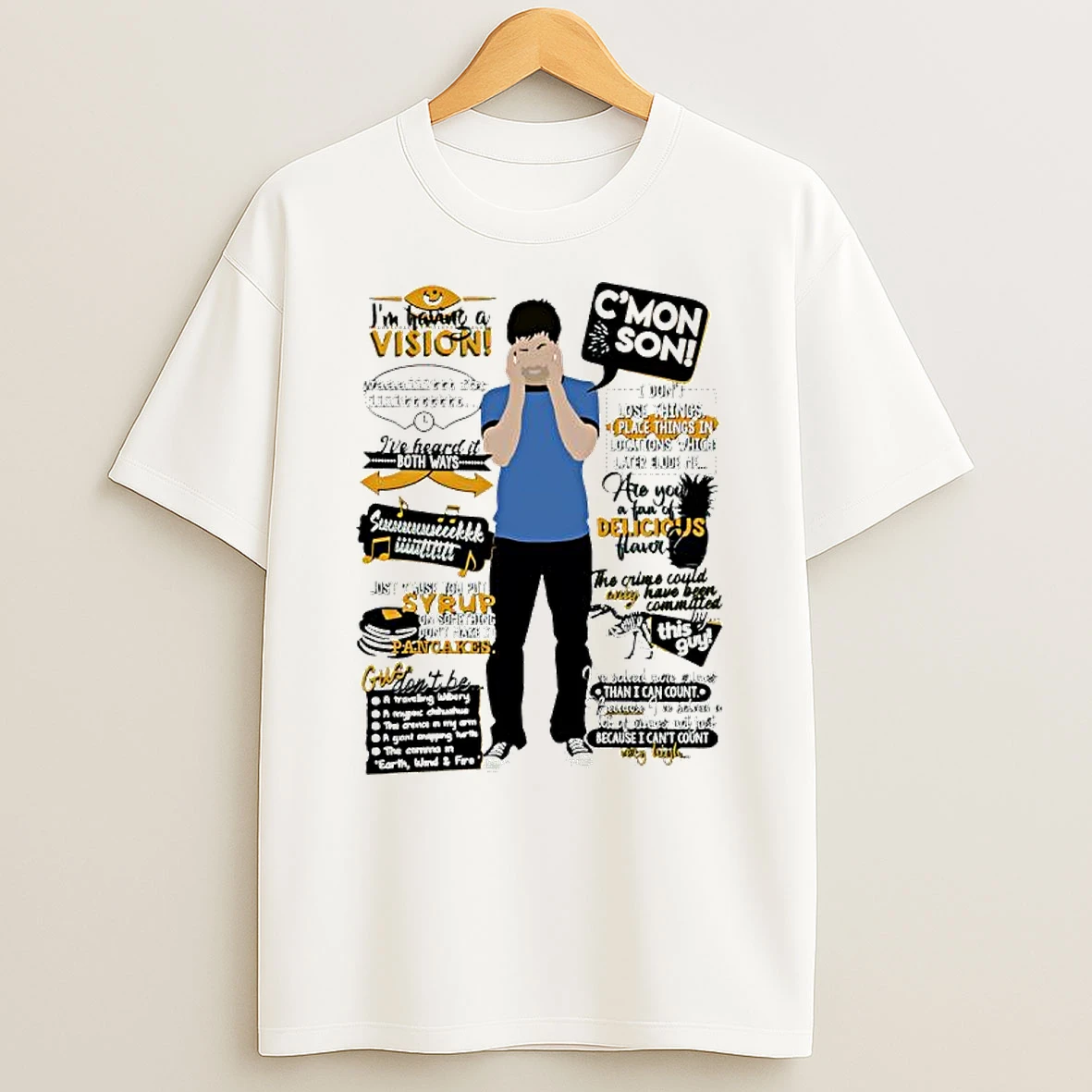 Shawn Spencer Cmon Son Kelly Green Psych Tv Show Quotes Graphic T Shirt