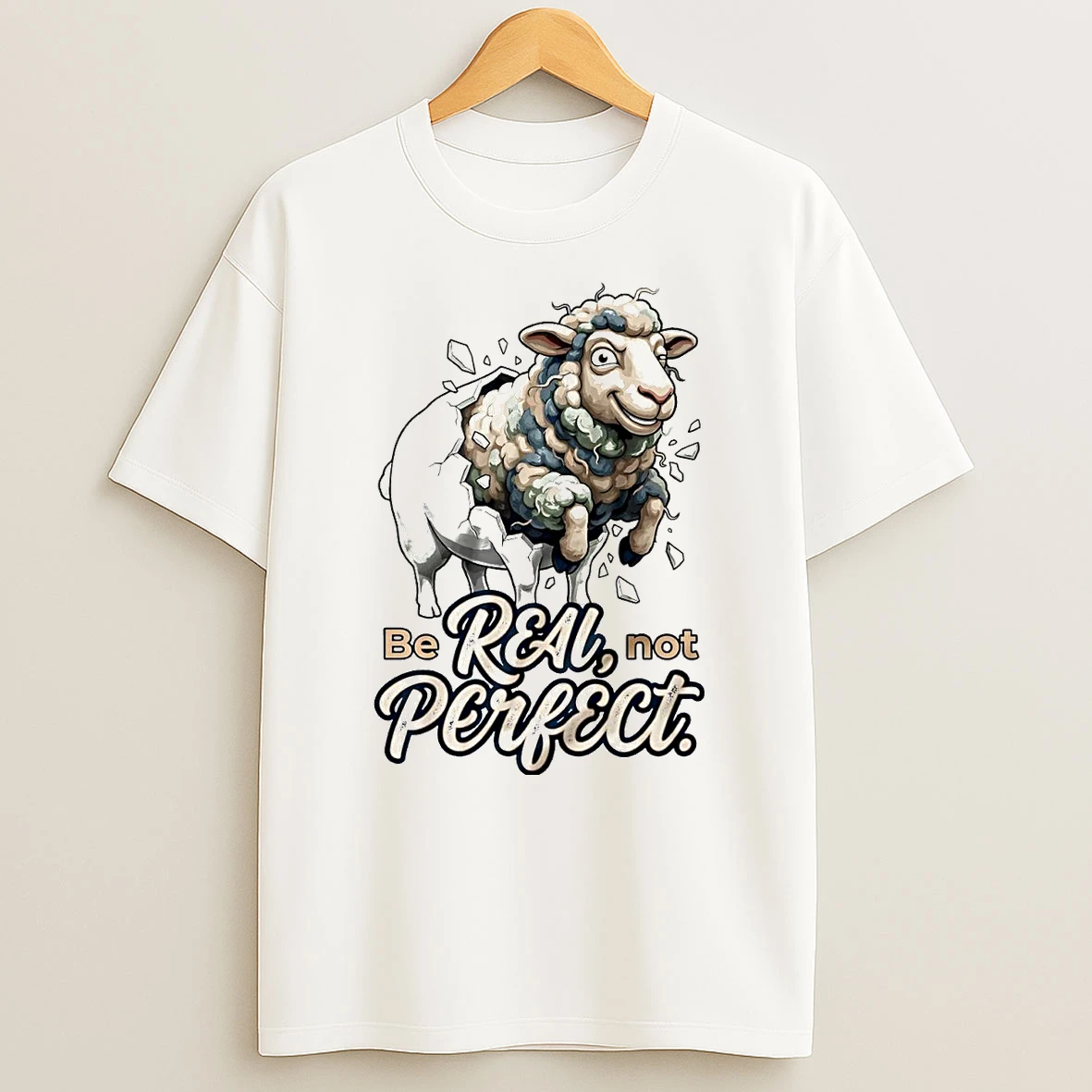 Sheep Be Real Not Perfect T Shirt