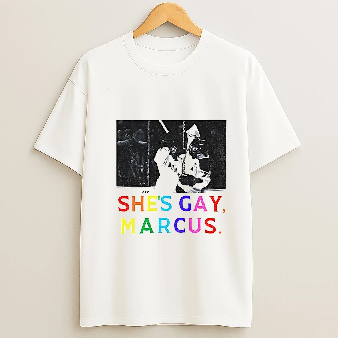 Shes Gay Marcus Montreal Pwhl Hockey T Shirt