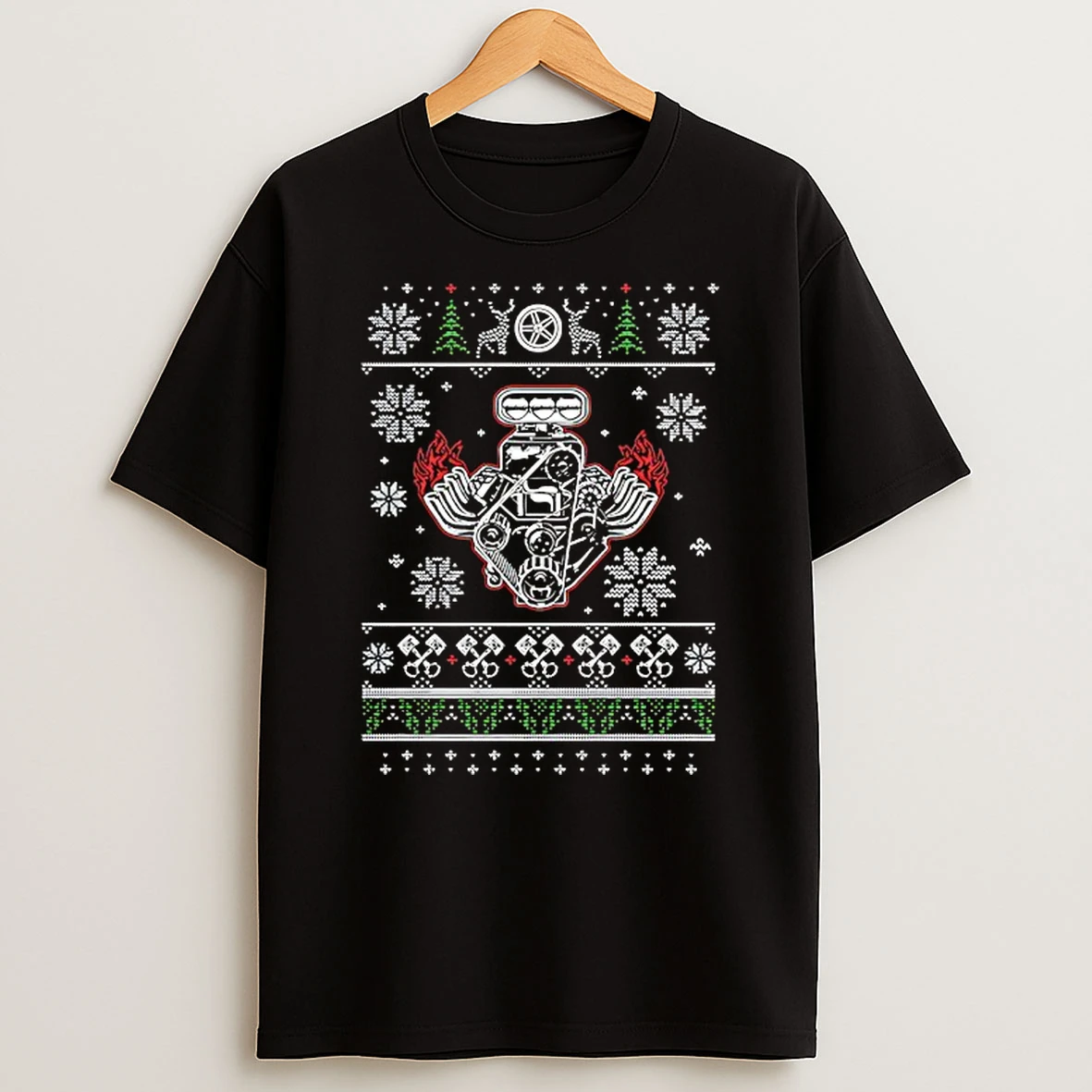 Shifting Gears Matthew Thomas Parker Car Engine Ugly Christmas T Shirt