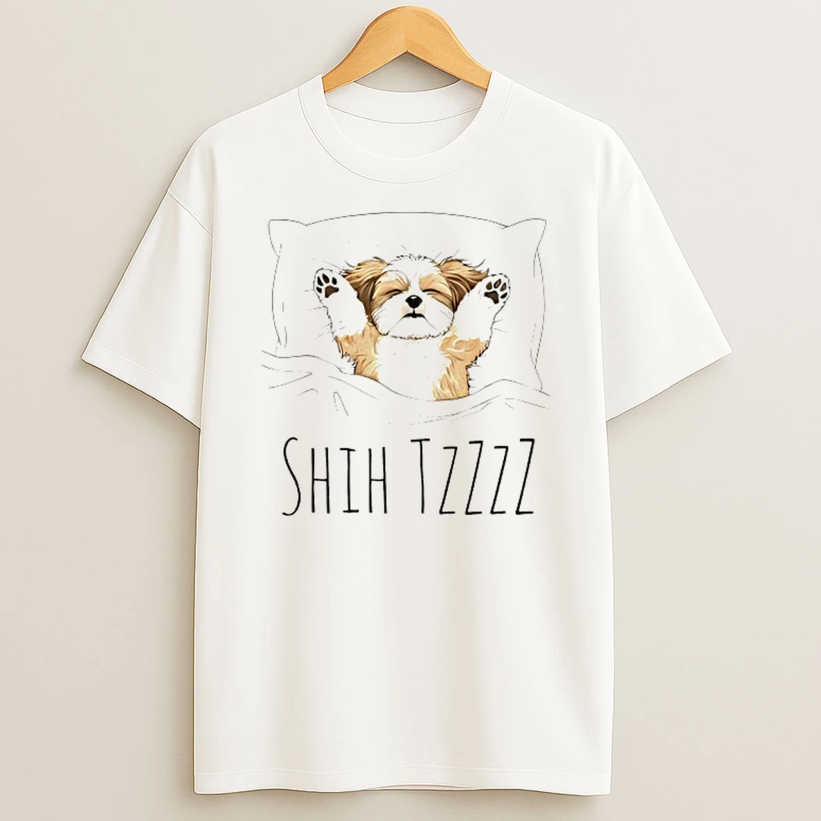 Shih Tzu Sleepshirt Pajamas Funny Dog Pun Bedtime T Shirt