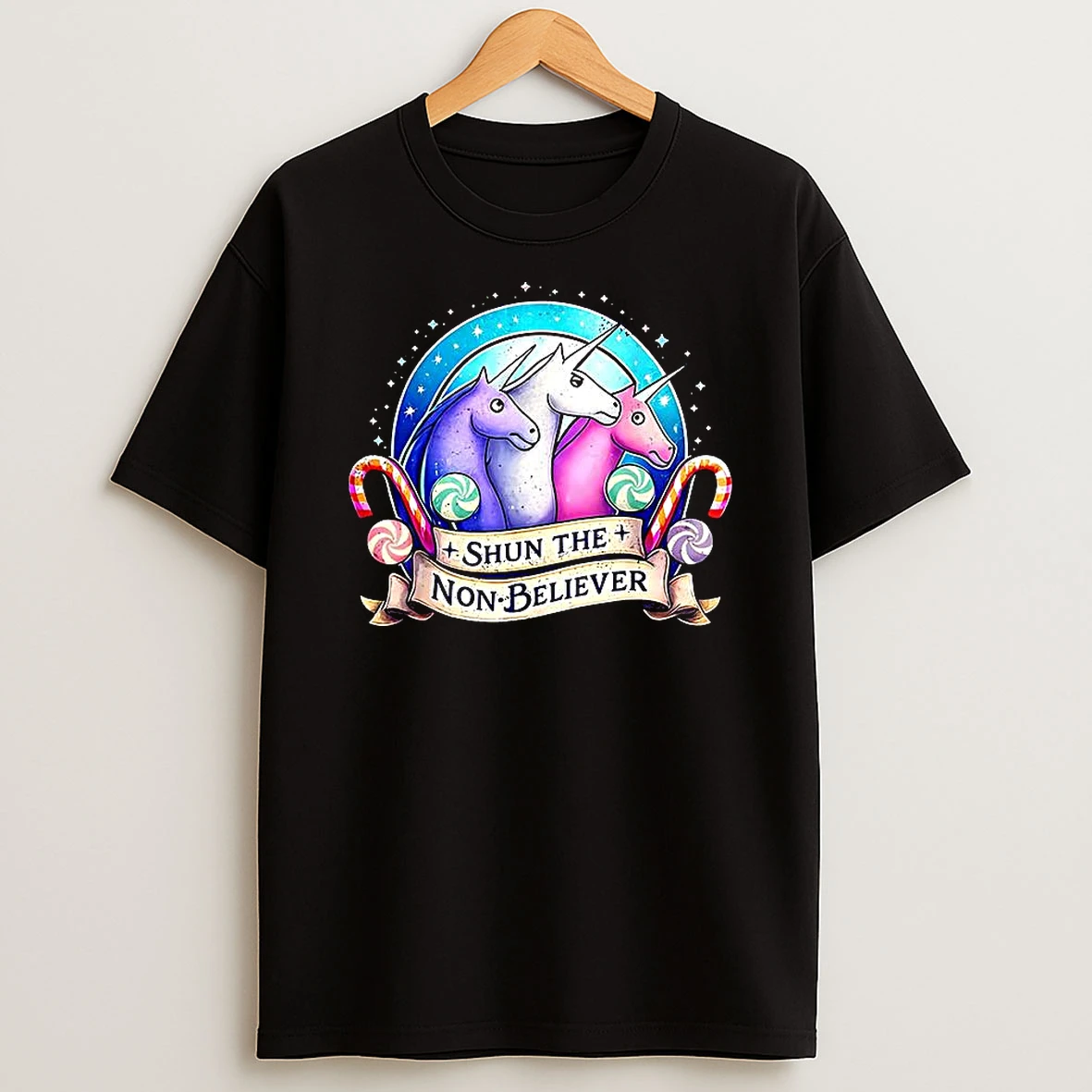 Shun The Non Believers Charlie The Unicorn Candy Logo T Shirt