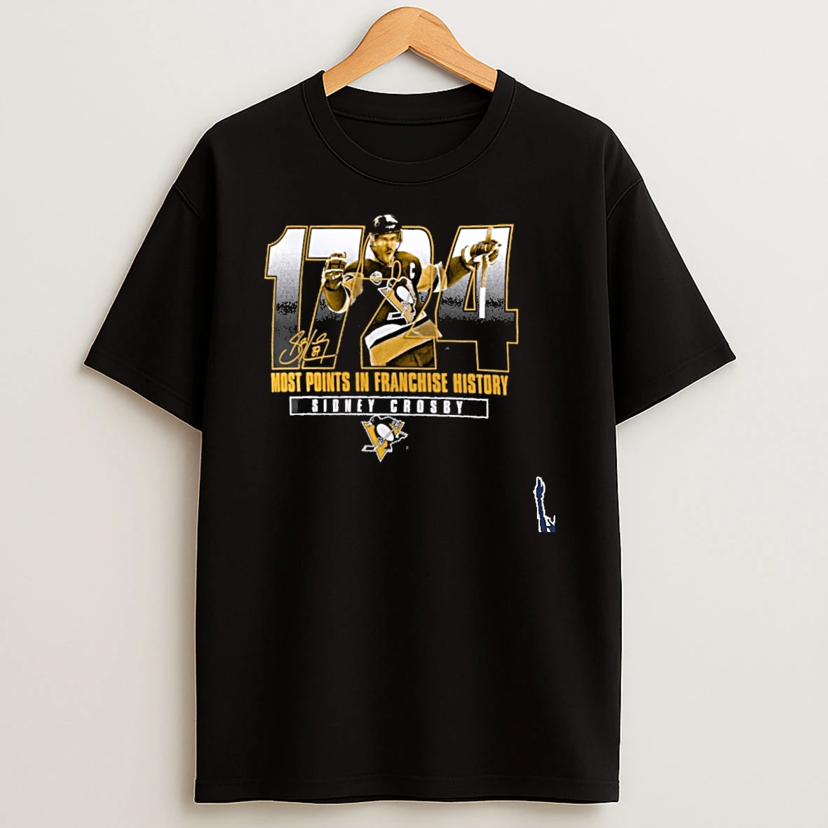 Sidney Crosby Pittsburgh Penguins 1724 Most Points In Franchise History T Shirt