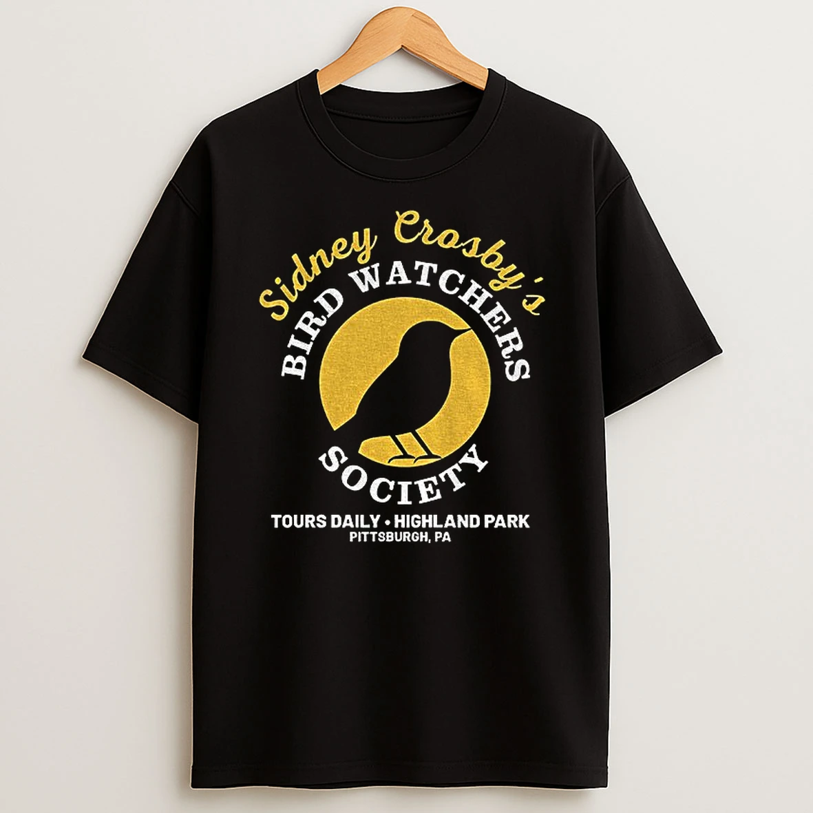 Sidney Crosby Pittsburgh Penguins Nhl Bird Watchers Society Tours Daily Highland Park T Shirt