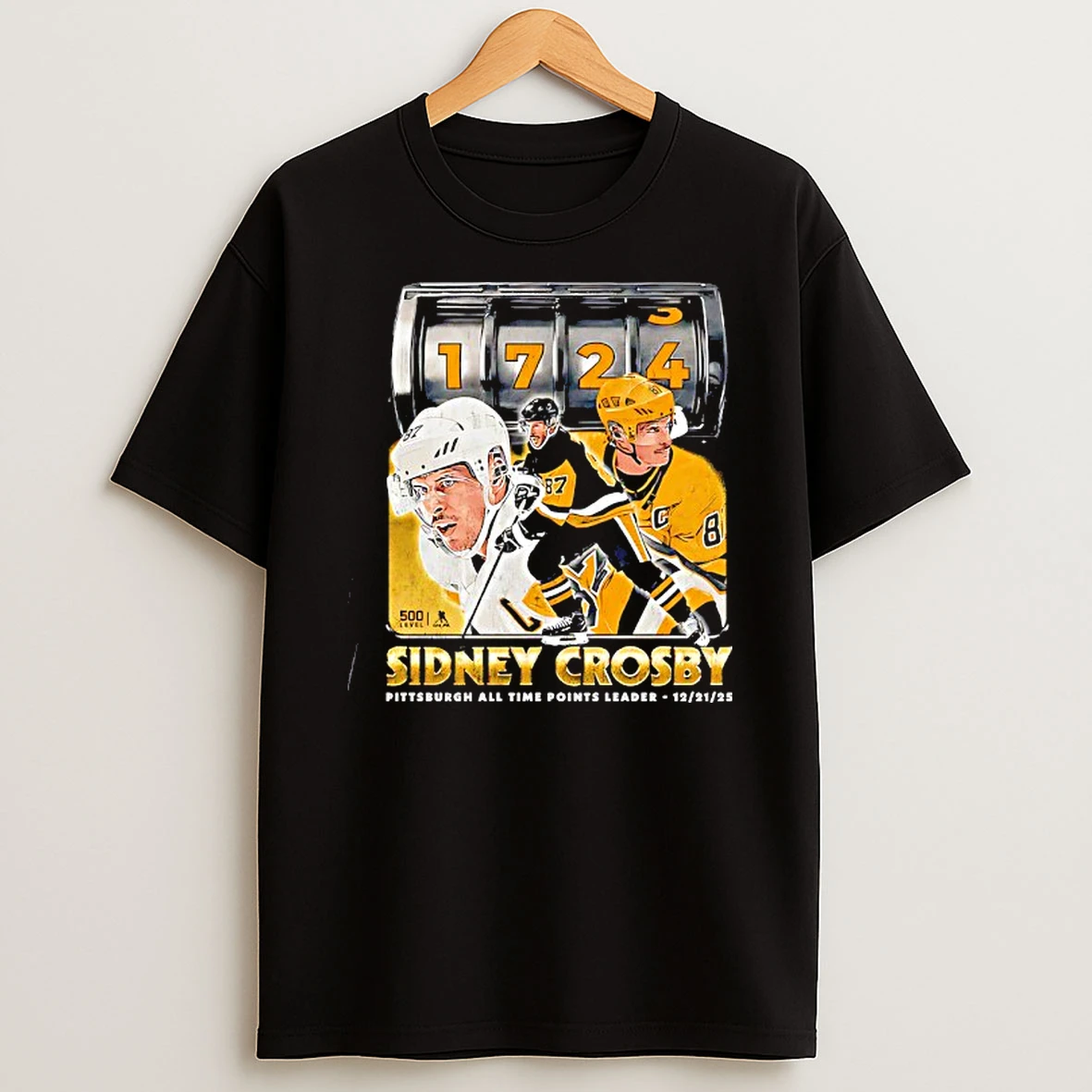 Sidney Crosby Pittsburgh Steelers 1724 All Time Points Leader T Shirt