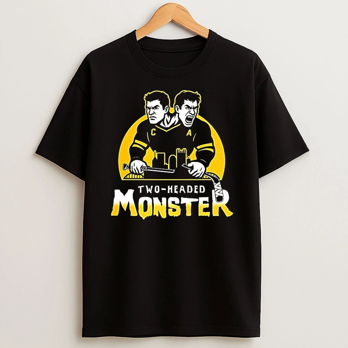 Sidney Crosby And Evgeni Malkin Pittsburgh Penguins Nhl Two Headed Monster T Shirt