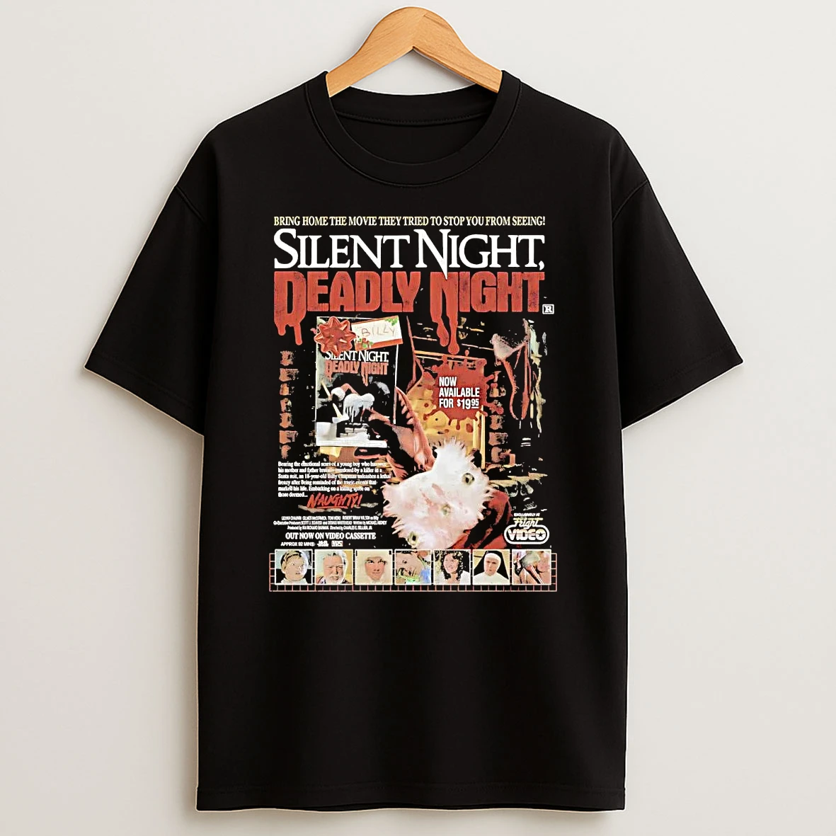 Silent Night Deadly Night Now On Videocassette T Shirt