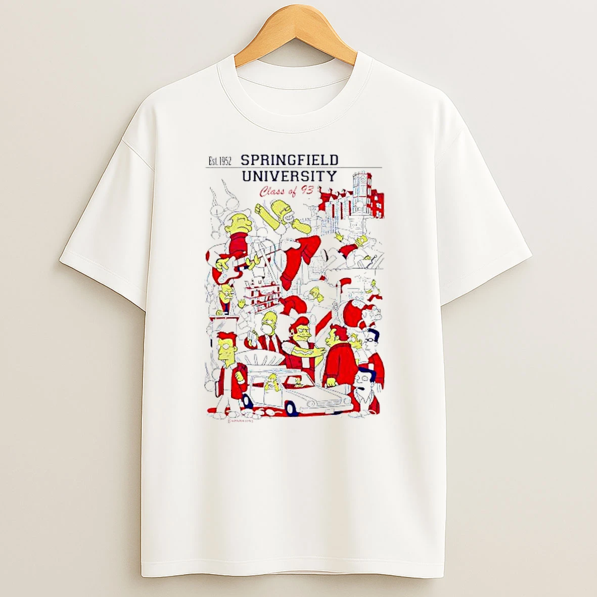 Simpsons And Bananajims Est 1952 Springfield University Class Of 93 T Shirt