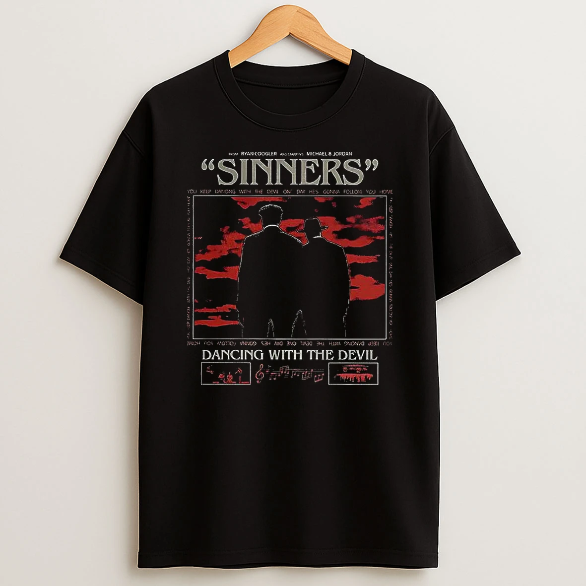 Sinners Movie Dancing With The Devil From Ryan Coogler And Starring Michael B Jordan Vintage T Shirt