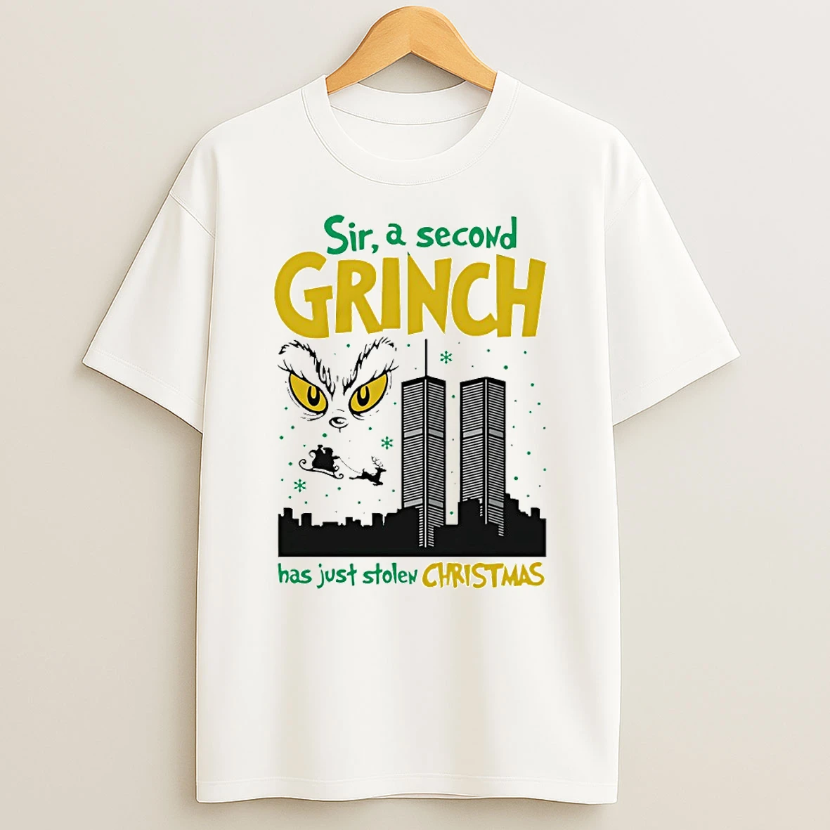 Sir A Second Character Has Just Stolen Christmas Grinch Circle T Shirt