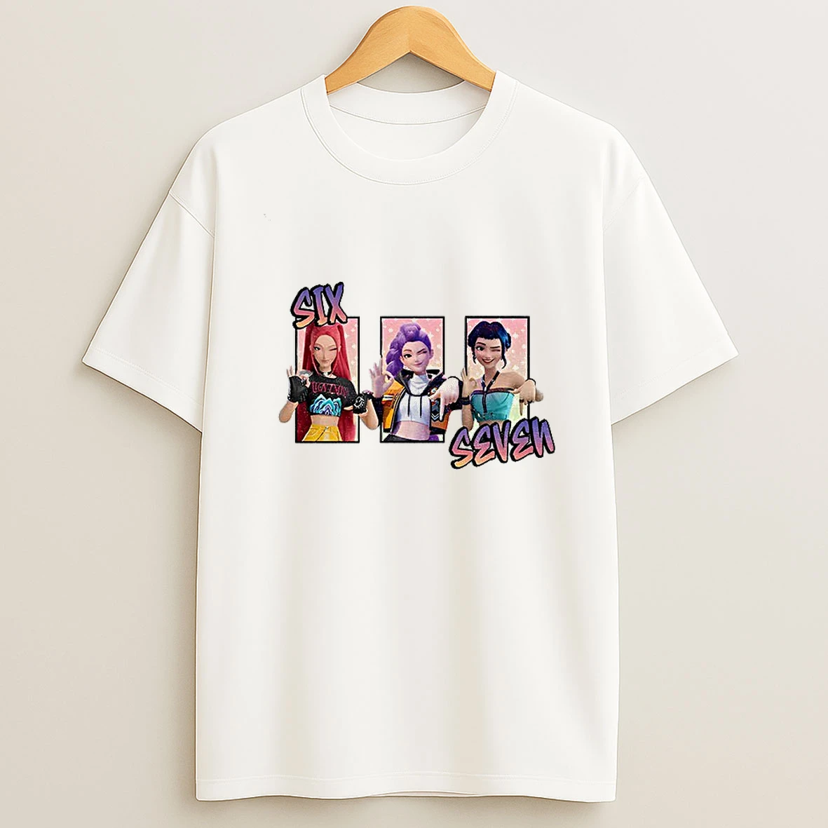 Six Seven 6 7 Meme Kpop Girls Band Huntrix Girl T Shirt
