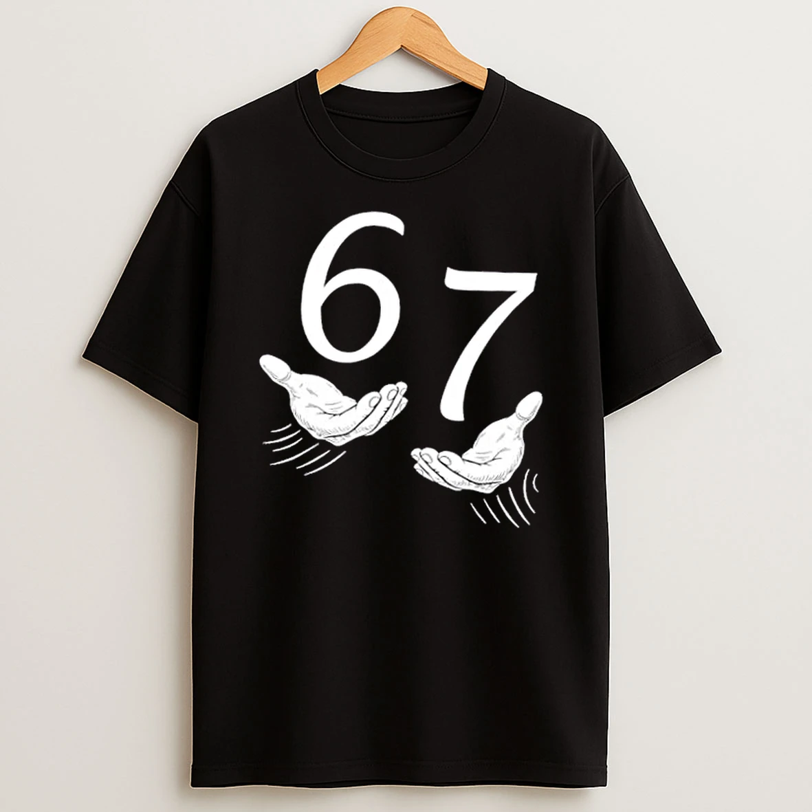Six Seven 67 6 7 Kids 67 Meme Hands Funny T Shirt