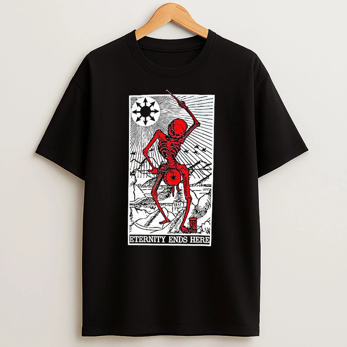 Skeleton Eternity Ends Here T Shirt