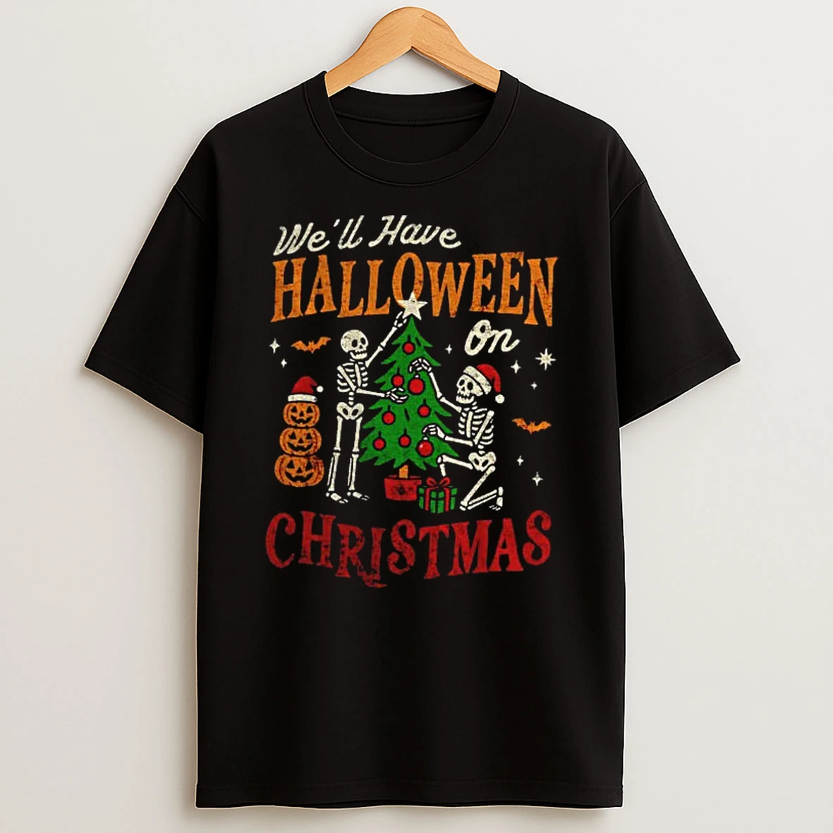 Skeleton Well Have Halloween Christmas T Shirt