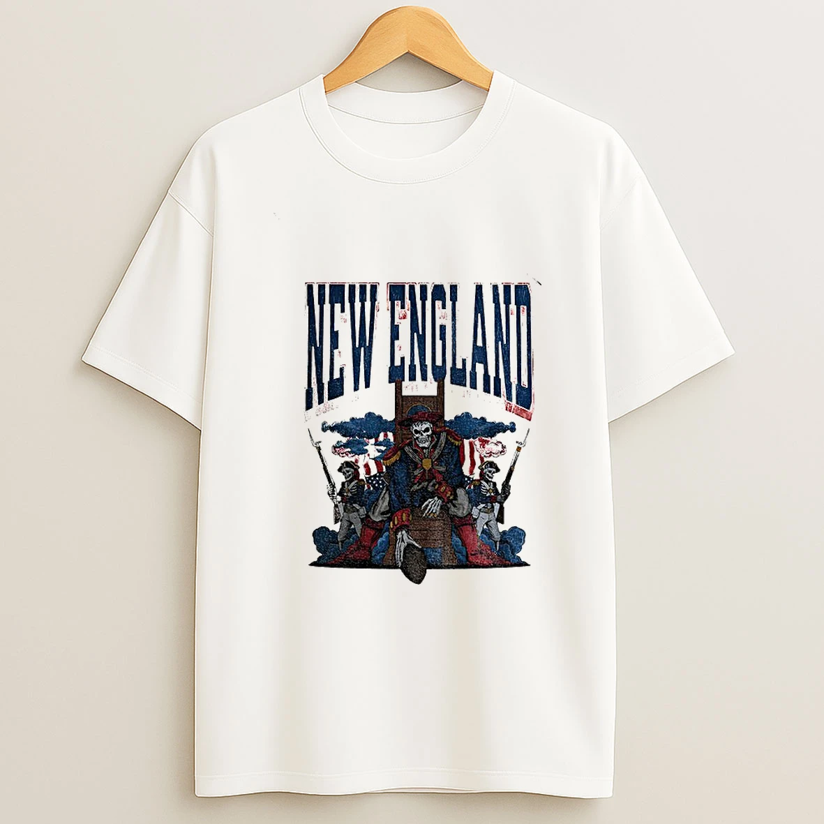 Skeletons New England Patriots Football Vintage T Shirt