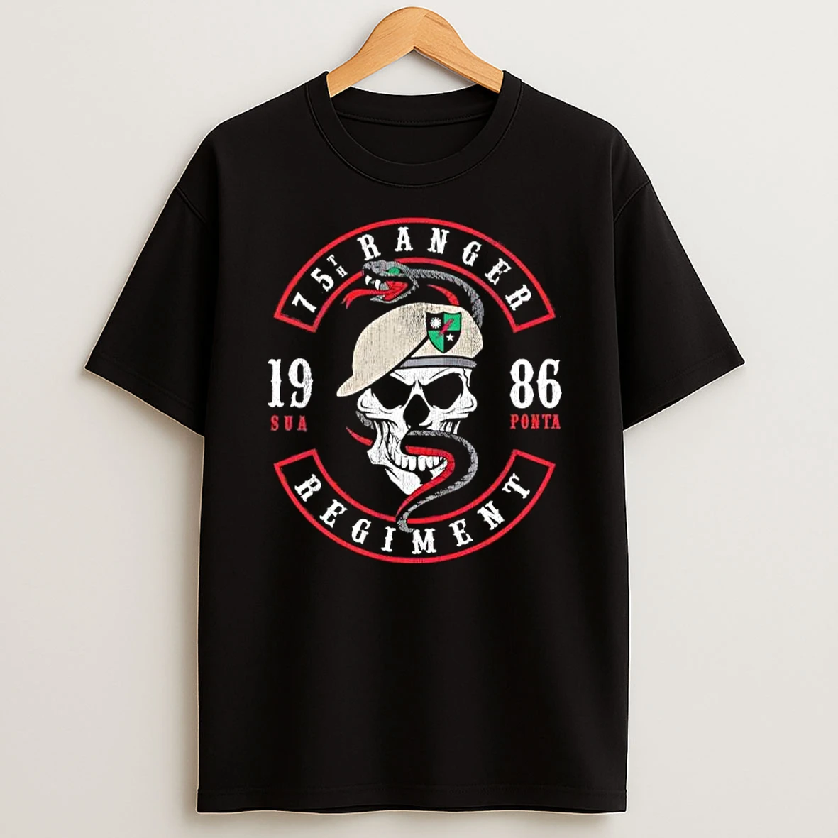 Skull 75th Ranger Skull And Snake 1986 T Shirt