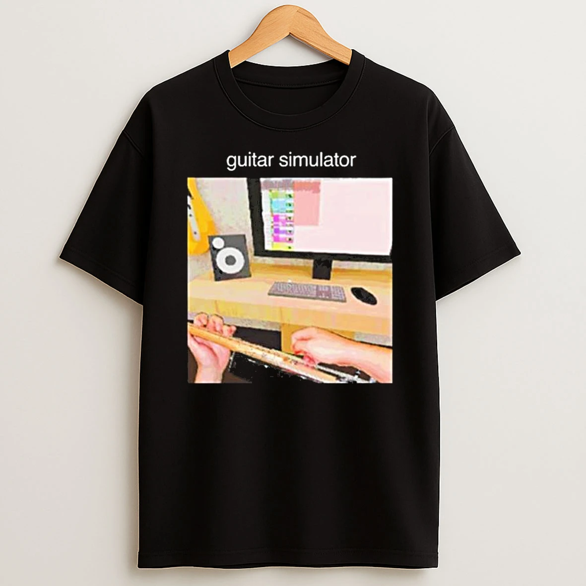 Skull Guitar Simulator T Shirt