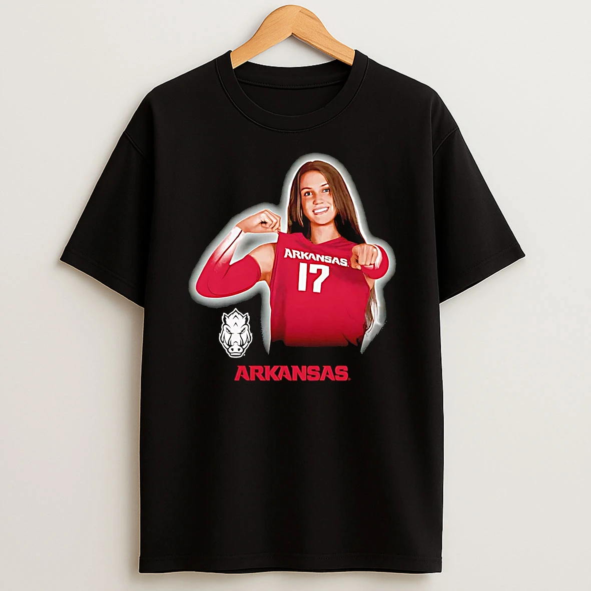 Skylar Ellison Arkansas Razorbacks Portrait T Shirt