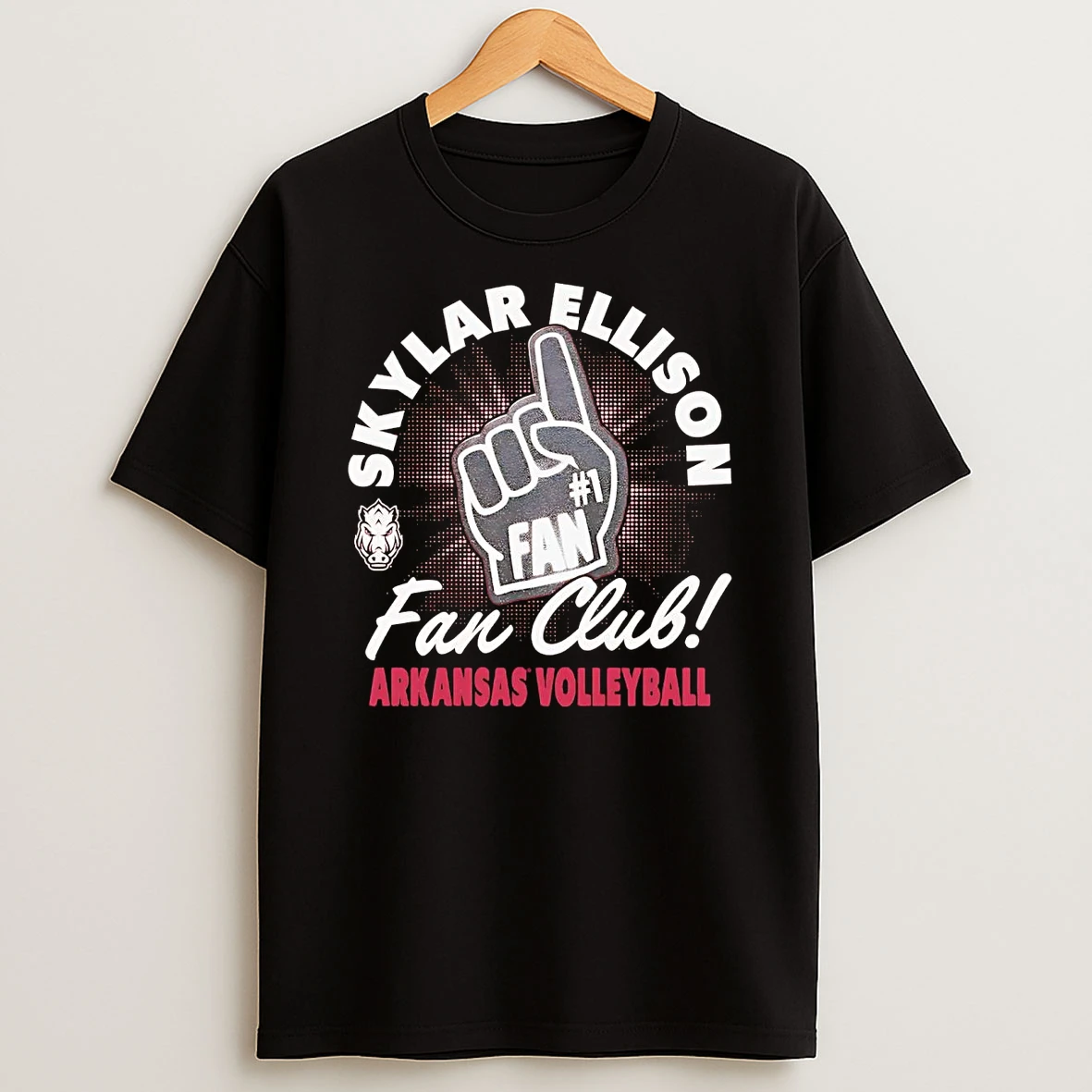 Skylar Ellison Fan Club Arkansas Volleyball T Shirt