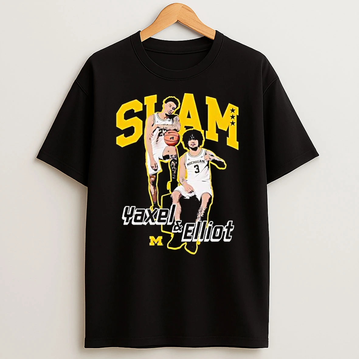 Slam Yaxel Elliot University Of Michigan Wolverines T Shirt