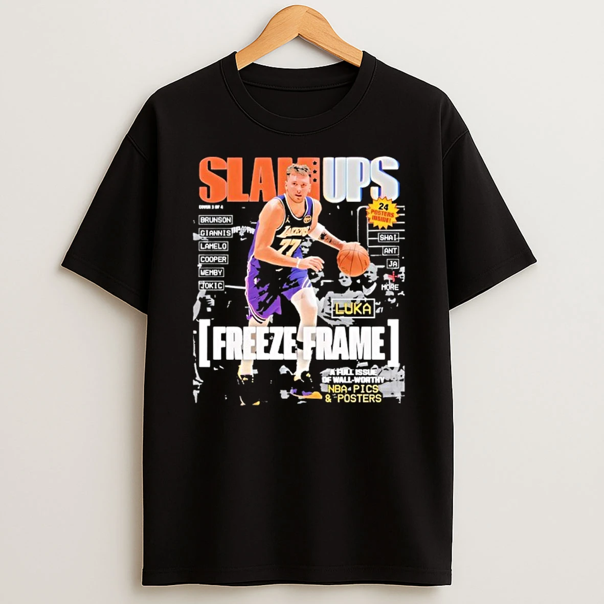 Slamups Luka Doncic Magazine Freeze Frame T Shirt