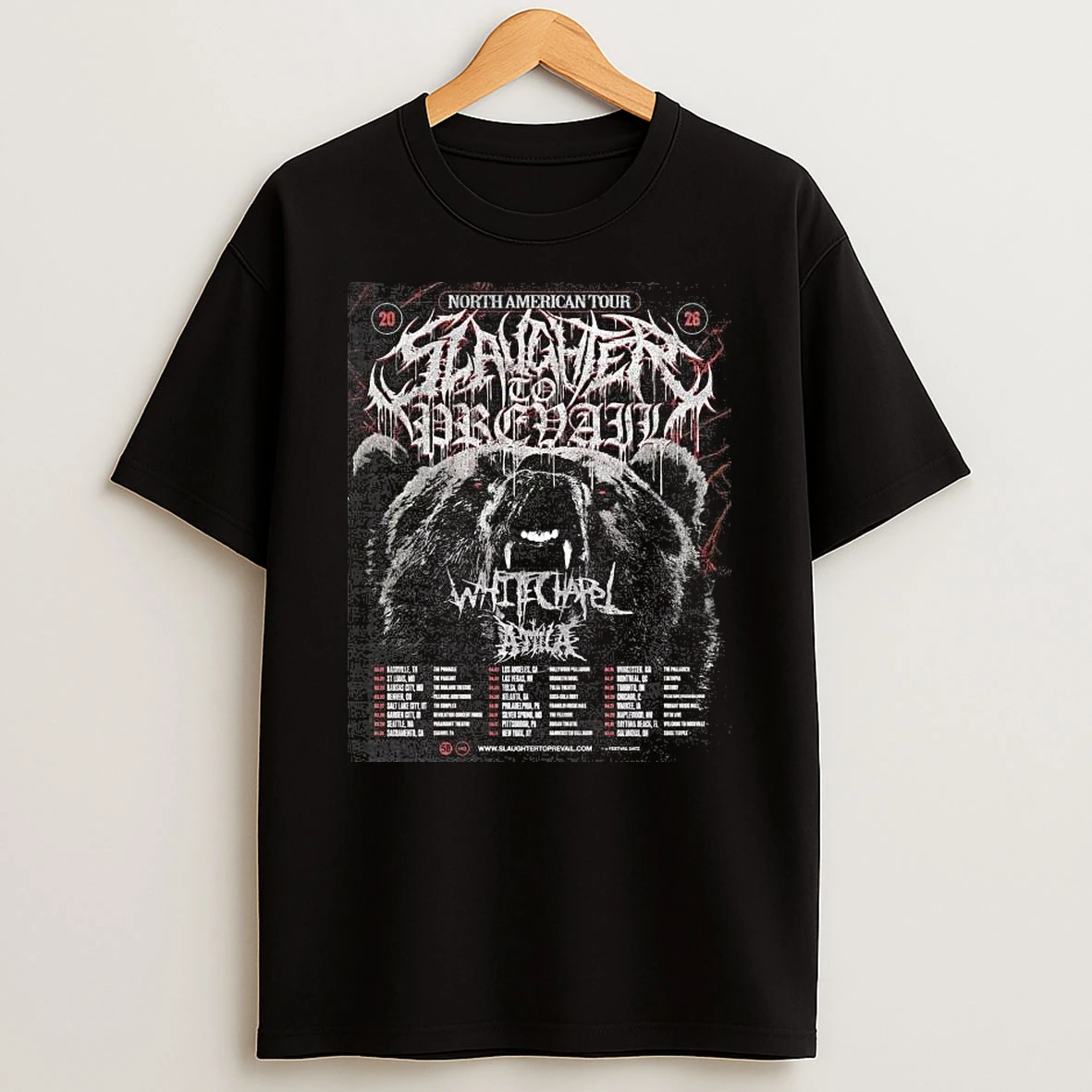 Slaughter To Prevail 2026 Tour North America T Shirt