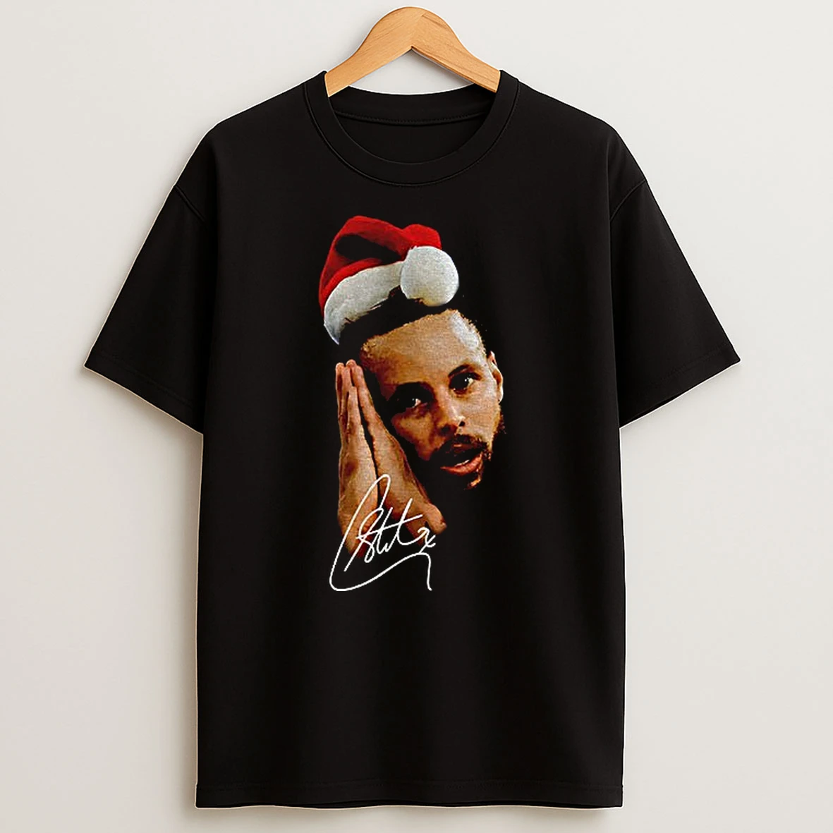 Sleeping Santa Hat Steph Curry Night Night Signature T Shirt