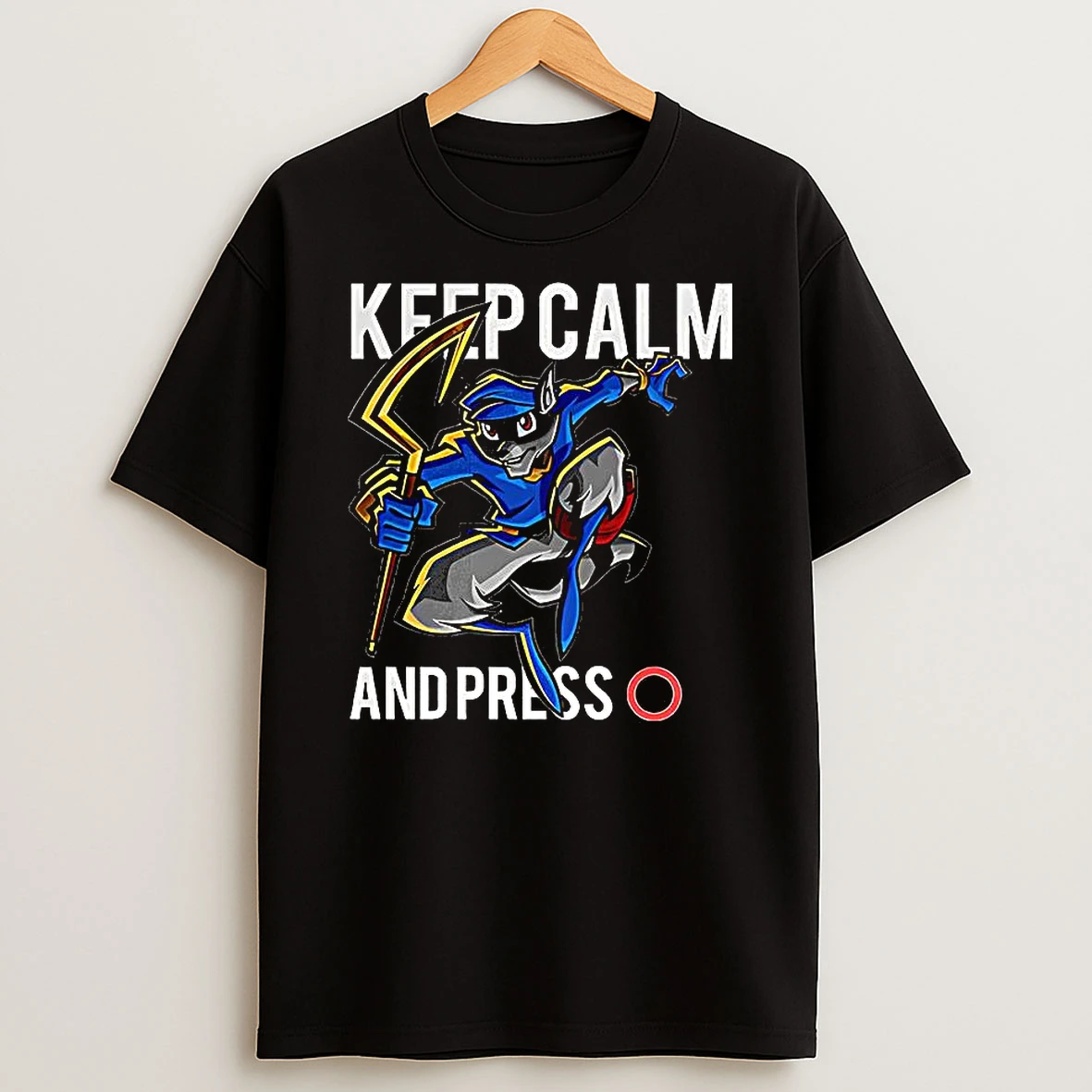 Sly Cooper Keep Calm And Press O Video Game T Shirt