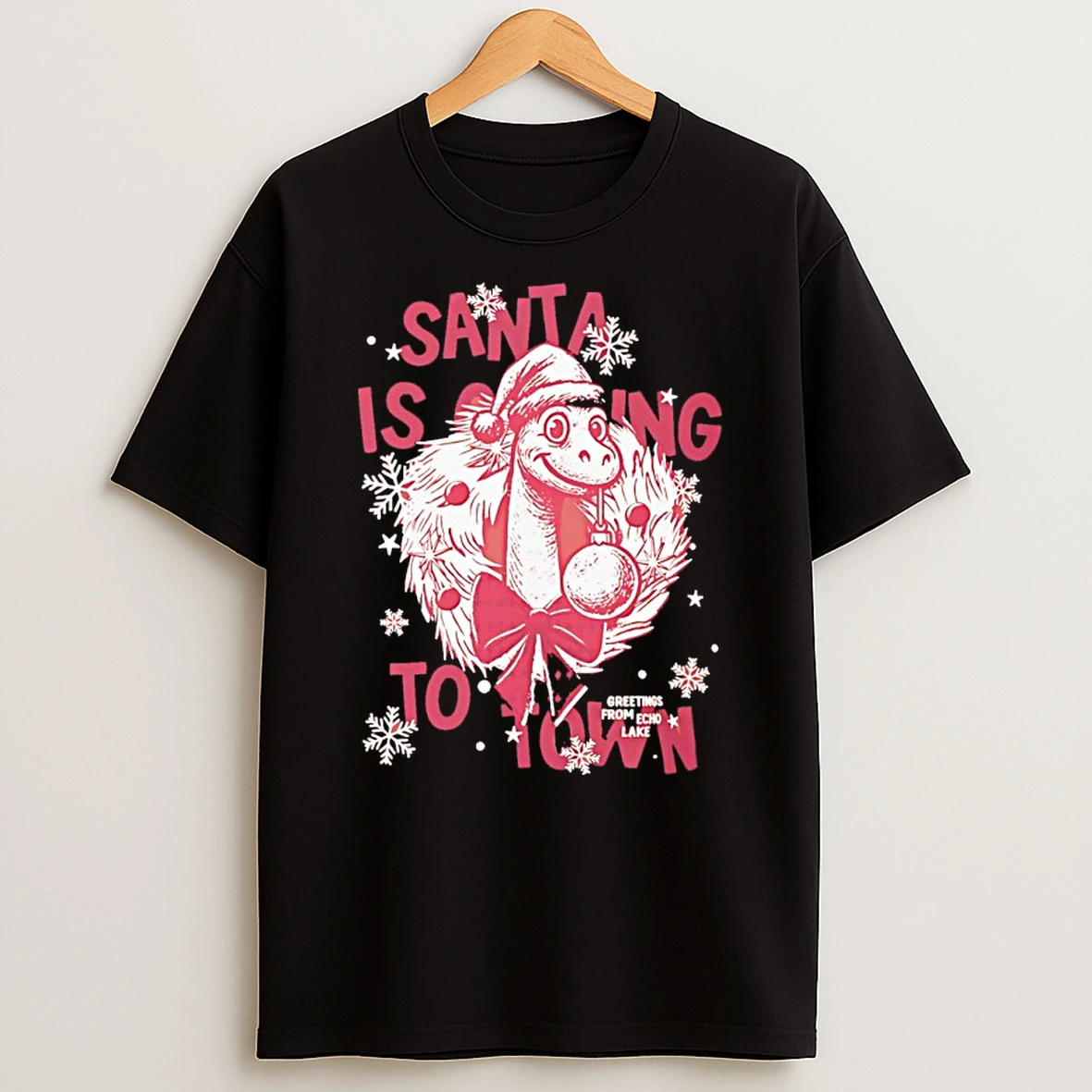 Snake Santa Is Coming To Town 2025 Greetings From Echo Lake T Shirt