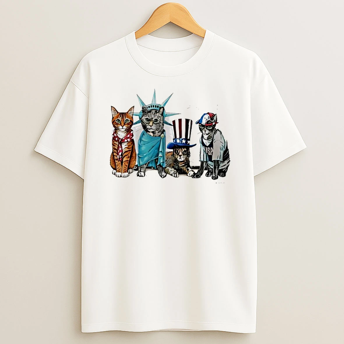 Snl Josh Oconnor Patriotic Usa Cats T Shirt