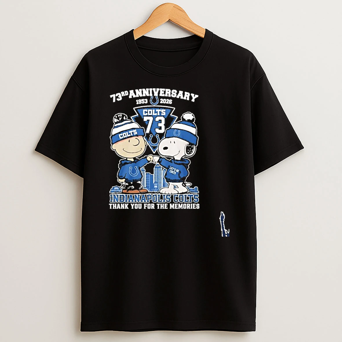 Snoopy And Charlie Brown Fist Bump X Indianapolis Colts 73rd Anniversary 1953 2026 T Shirt