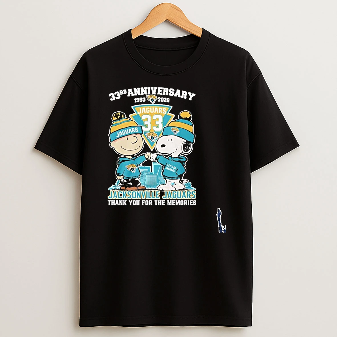 Snoopy And Charlie Brown Fist Bump X Jacksonville Jaguars 33rd Anniversary 1993 2026 T Shirt