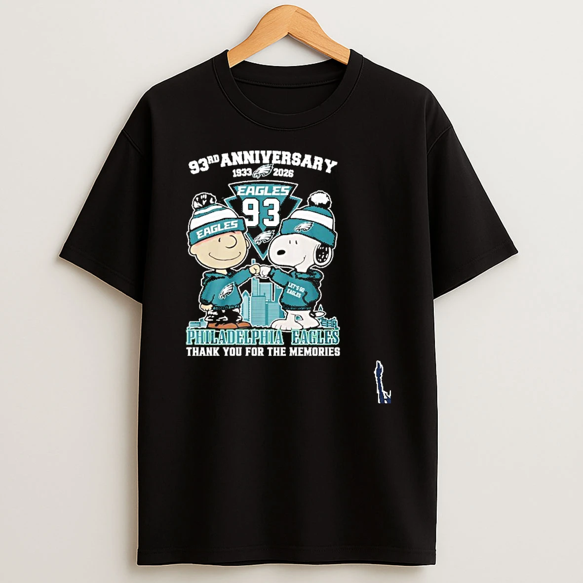 Snoopy And Charlie Brown Fist Bump X Philadelphia Eagles 93rd Anniversary 1933 2026 T Shirt