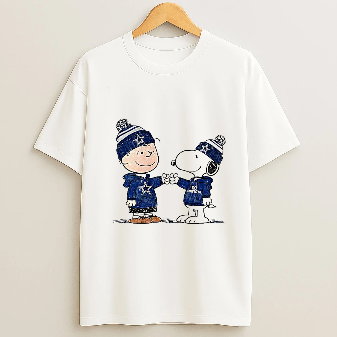 Snoopy Charlie Brown Go Cowboys Super Bowl Dallas Cowboys T Shirt