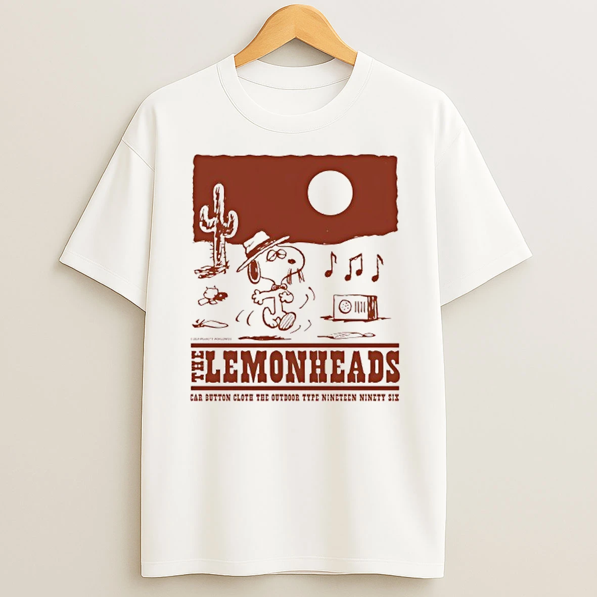 Snoopy Elemonheads Car Button Cloth The Outdoor Type Nineteen Ninety Six T Shirt