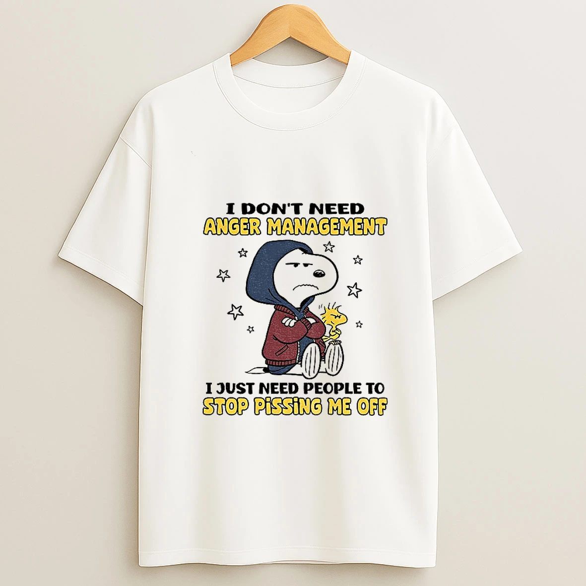 Snoopy I Dont Need Anger Management I Just Need People To Stop Pissing Me Off T Shirt