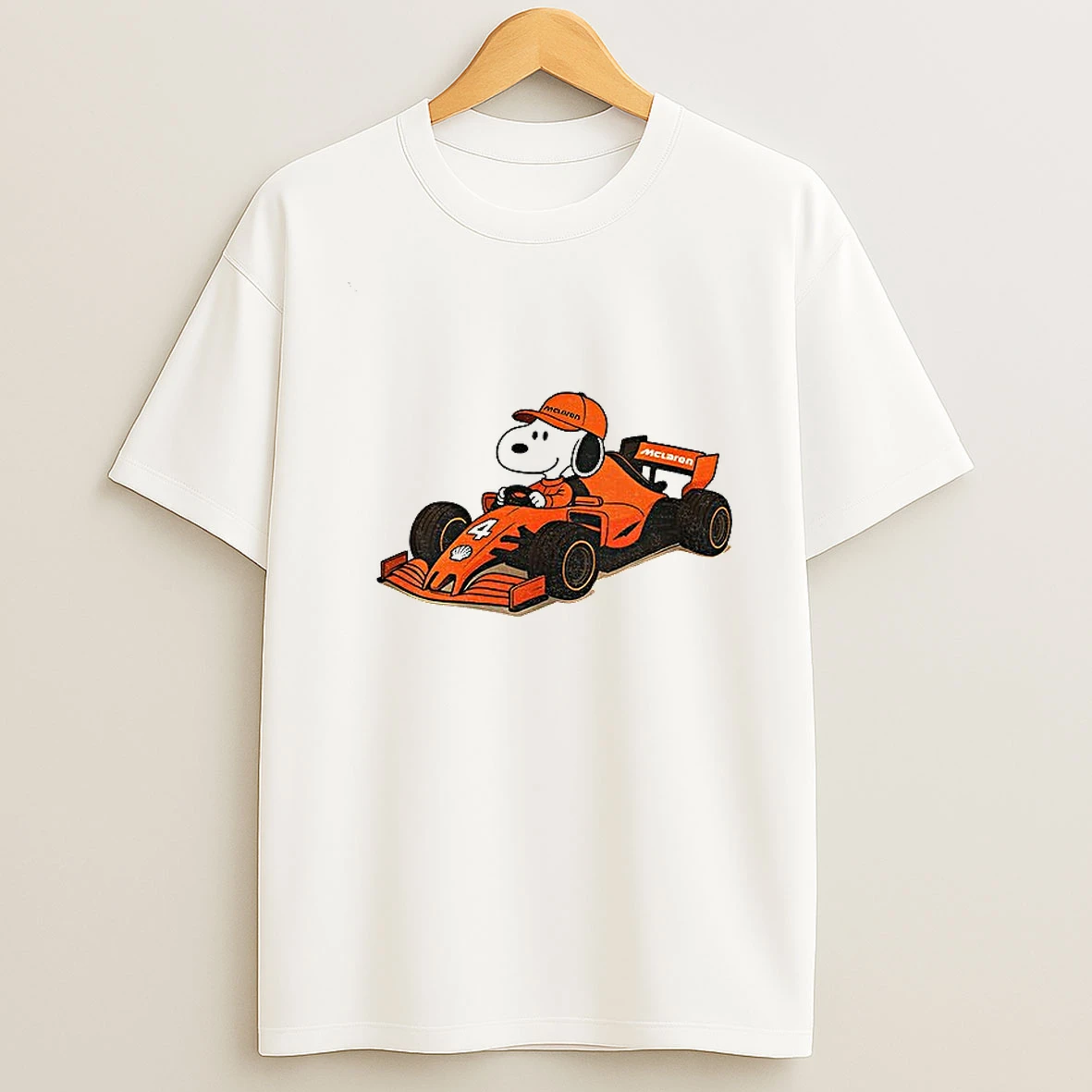 Snoopy Lando Mclaren Formula One Racing T Shirt