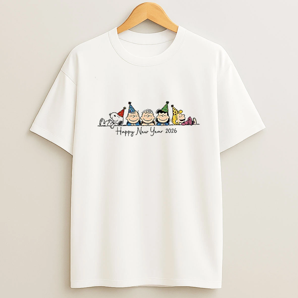 Snoopy Peanuts Comic Dog And Friends Happy New Years T Shirt