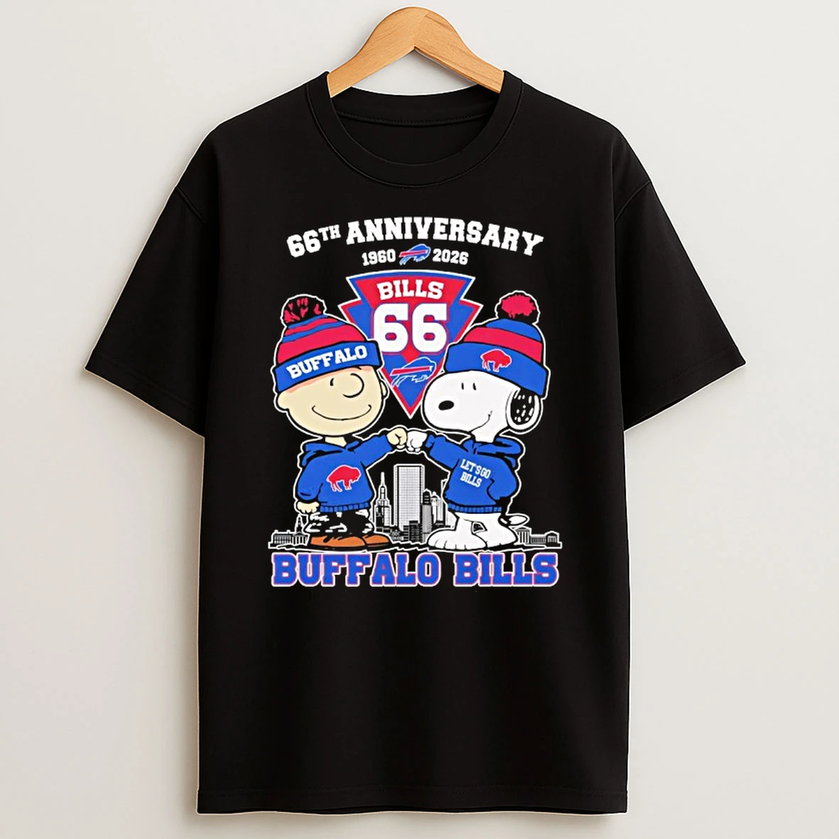 Snoopy And Charlie Brown Buffalo Bills 66th Anniversary 1960 2026 Thank You T Shirt