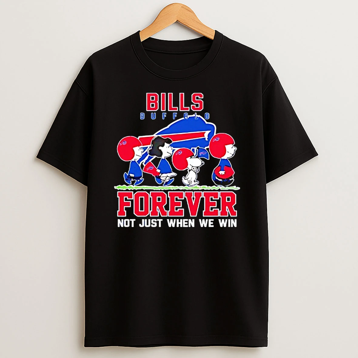 Snoopy And Charlie Brown Buffalo Bills Forever Not Just When We Win T Shirt