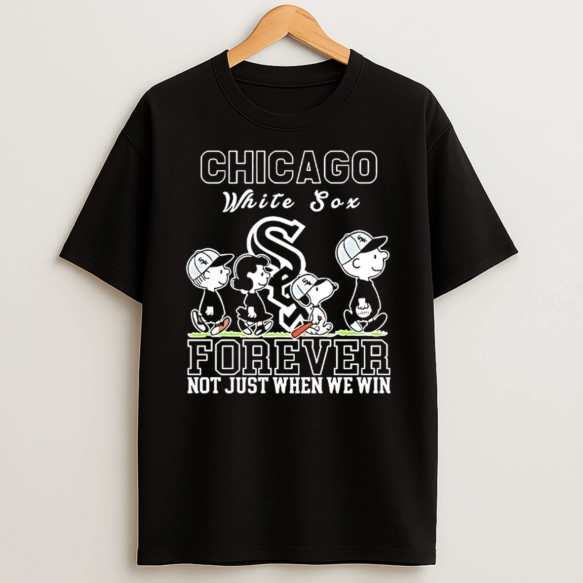 Snoopy And Charlie Brown Chicago White Sox Baseball Forever Not Just When We Win T Shirt