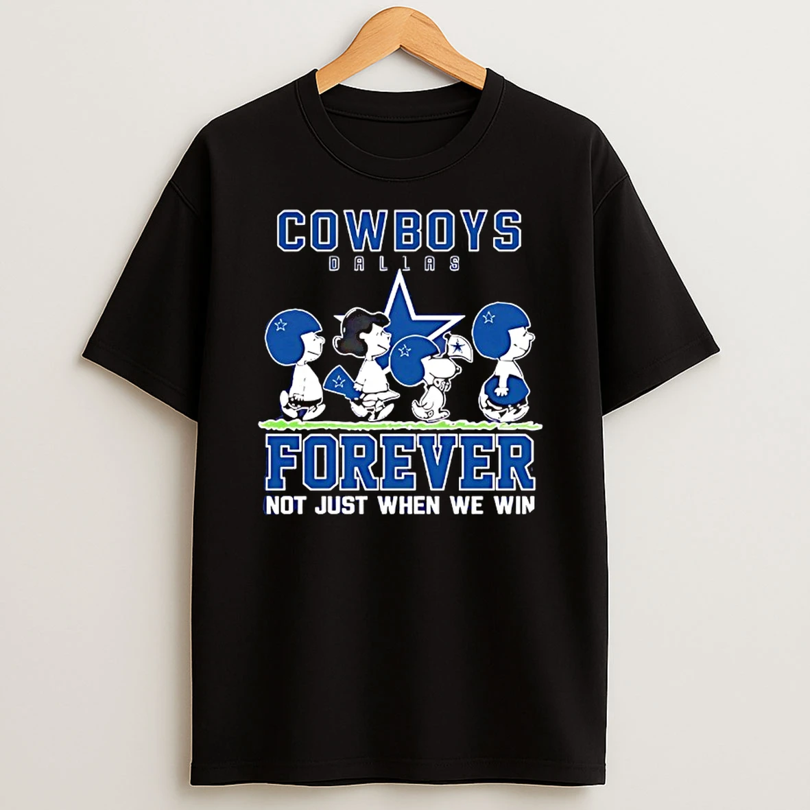 Snoopy And Charlie Brown Dallas Cowboys Forever Not Just When We Win T Shirt