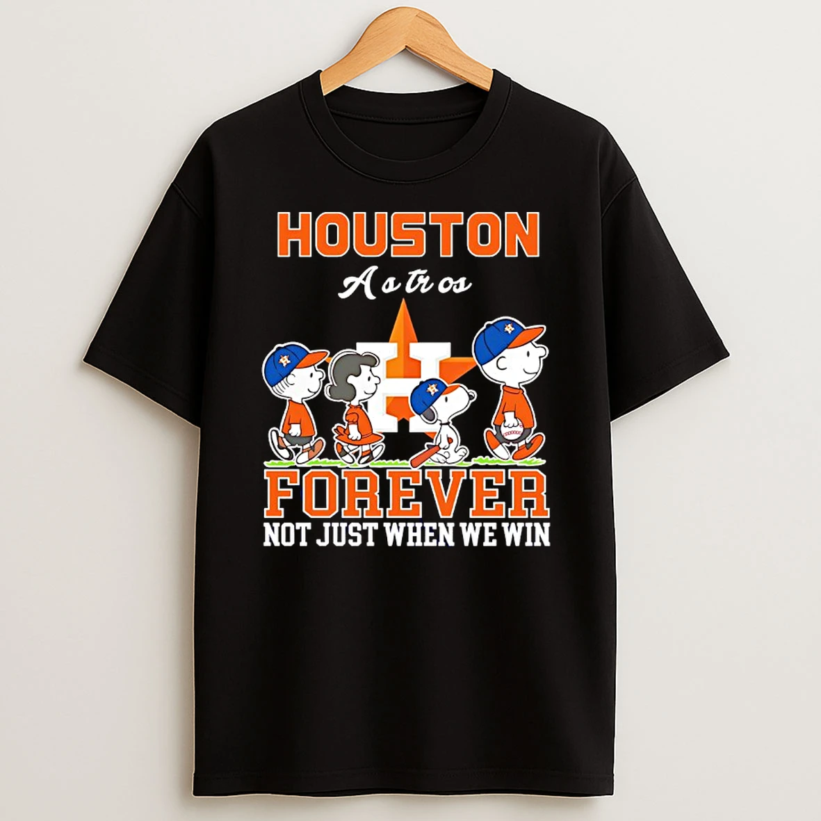 Snoopy And Charlie Brown Houston Astros Forever Not Just When We Win T Shirt