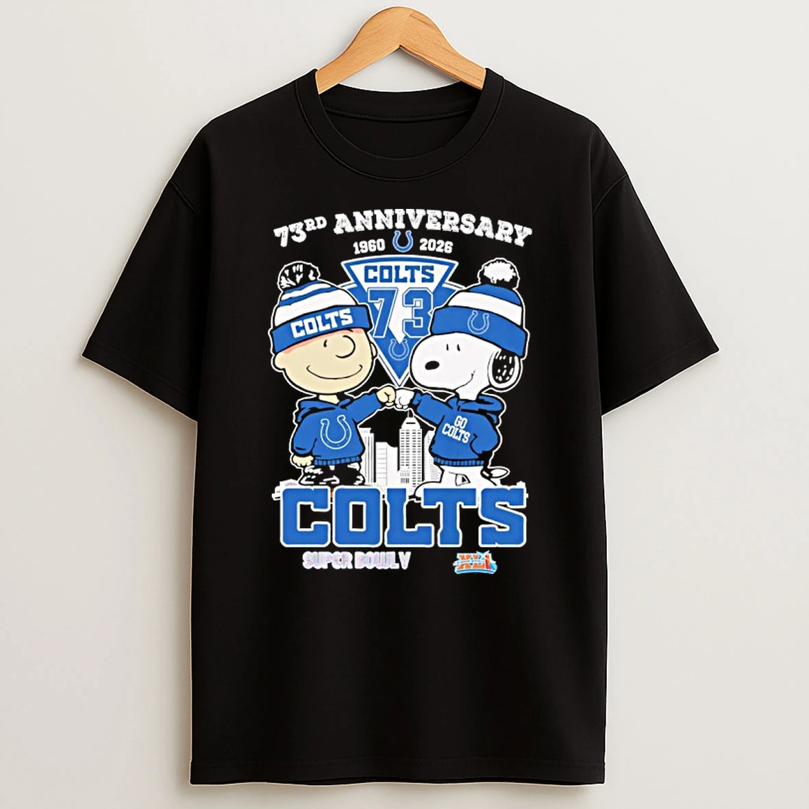 Snoopy And Charlie Brown Indianapolis Colts 73rd Anniversary 1960 2026 Thank You T Shirt