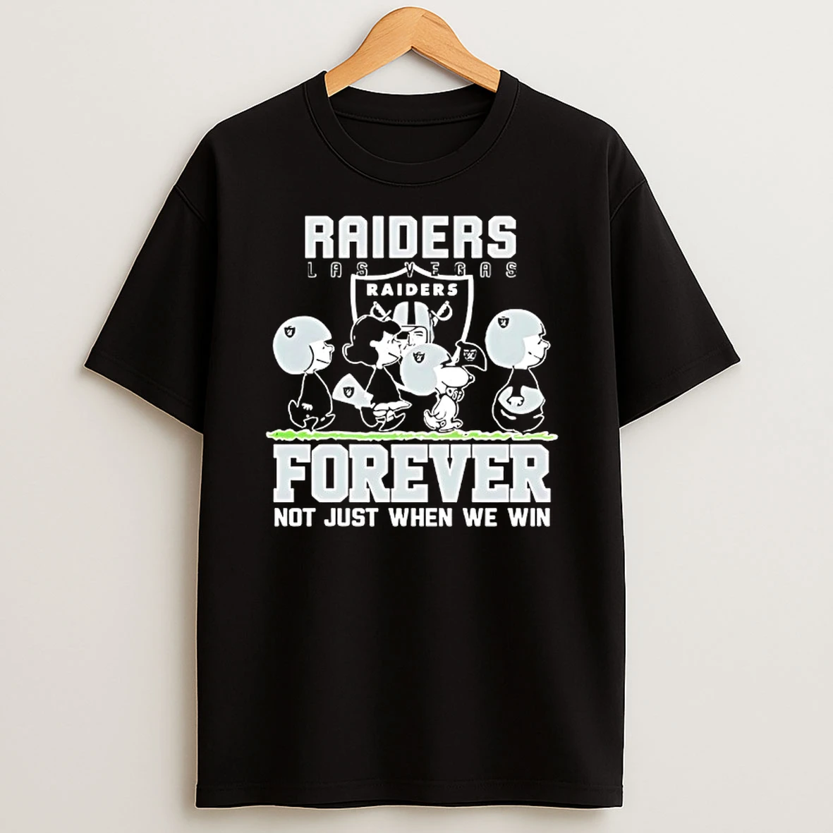 Snoopy And Charlie Brown Las Vegas Raiders Forever Not Just When We Win T Shirt