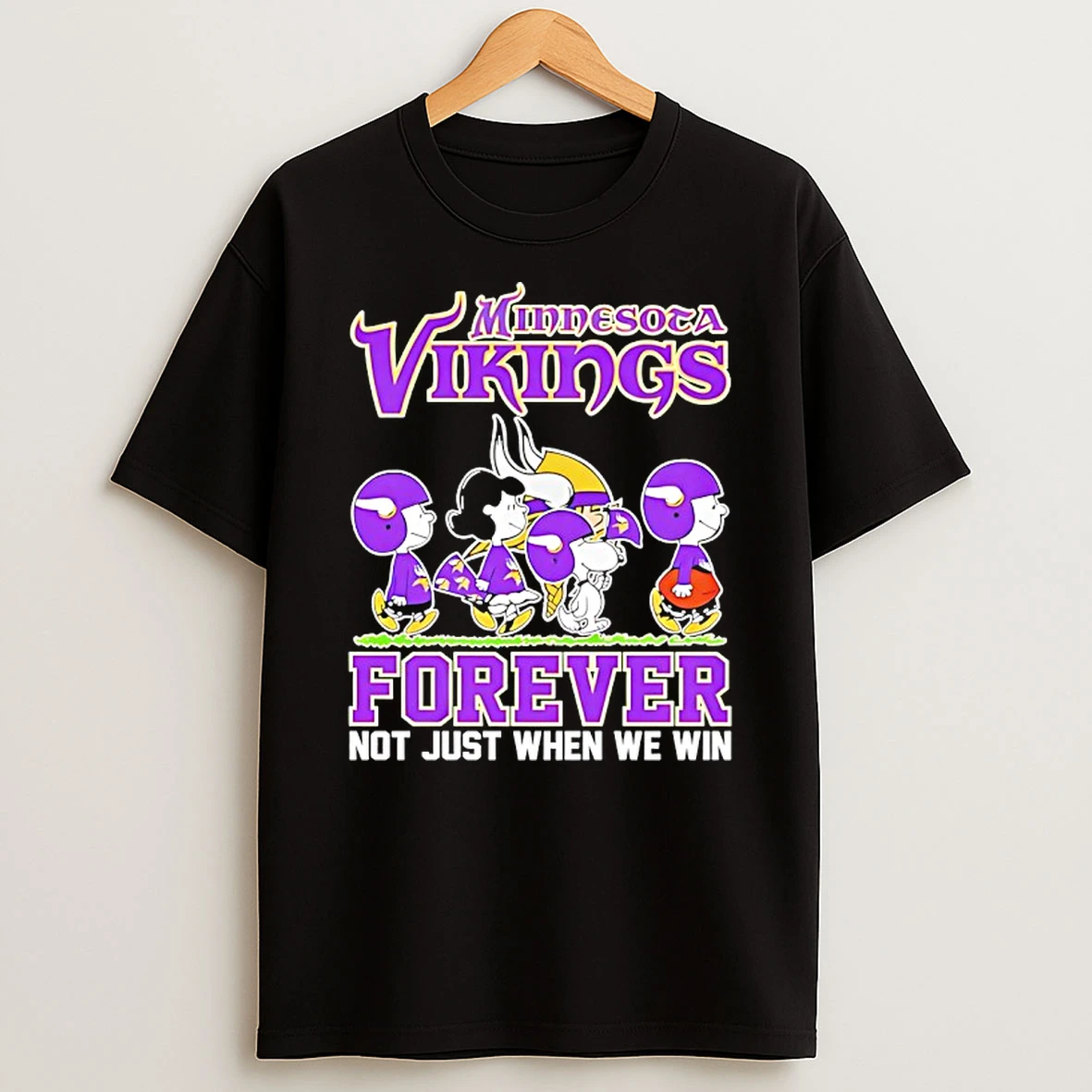 Snoopy And Charlie Brown Minnesota Vikings Forever Not Just When We Win T Shirt