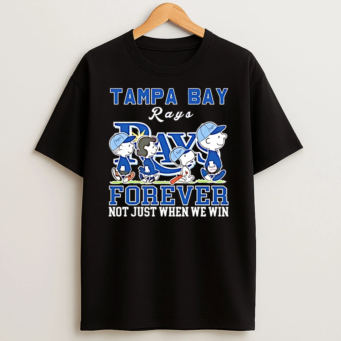 Snoopy And Charlie Brown Tampa Bay Rays Forever Not Just When We Win T Shirt